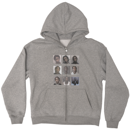 "Free Thug / Mugshots" Zip Up Hoodie