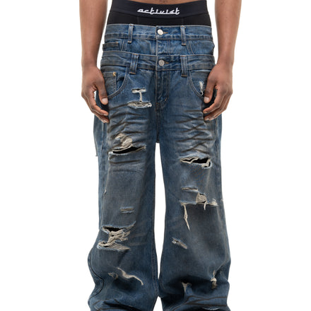 Double Waist Denim (Blue)