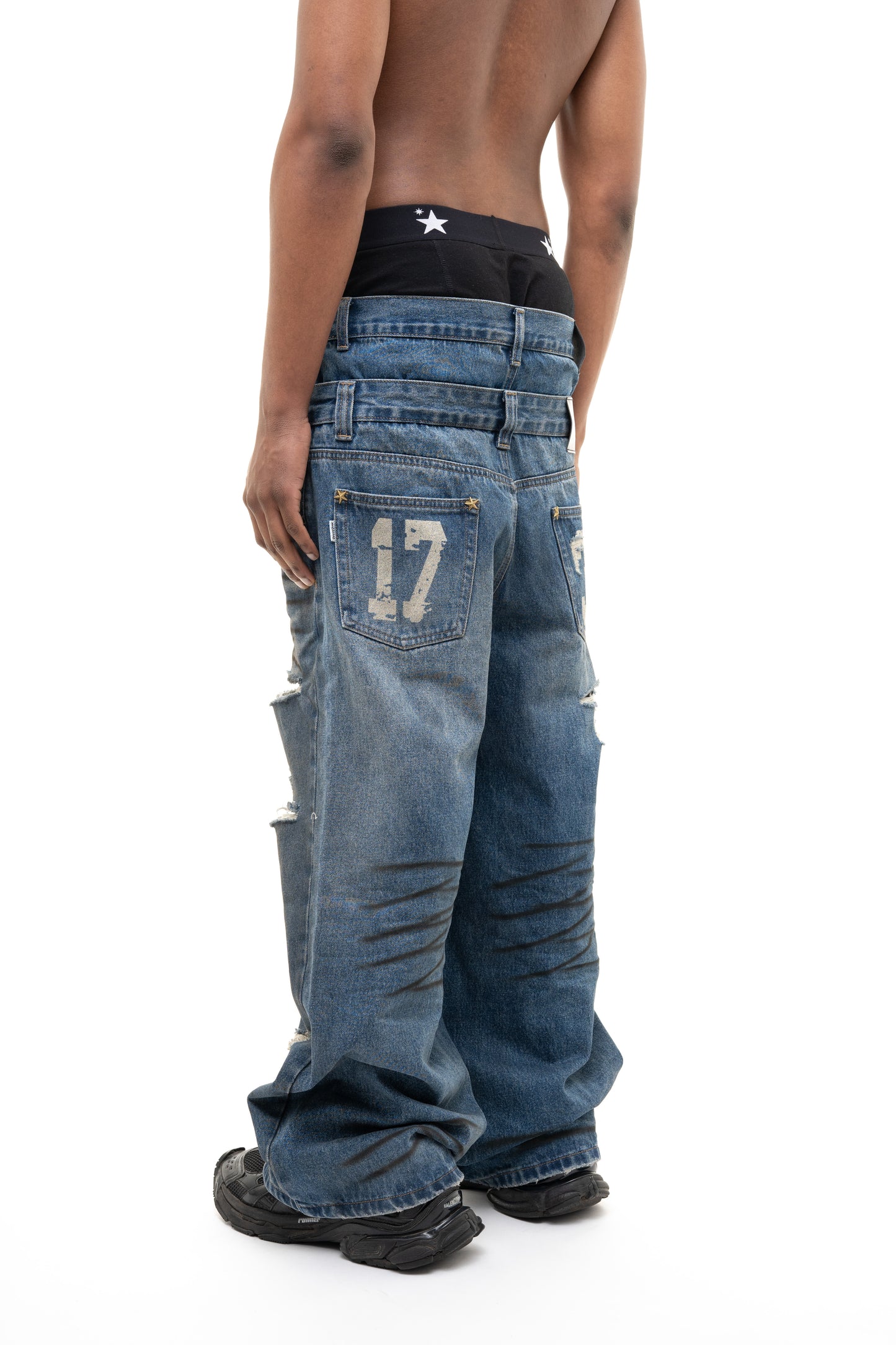 Double Waist Denim - Blue