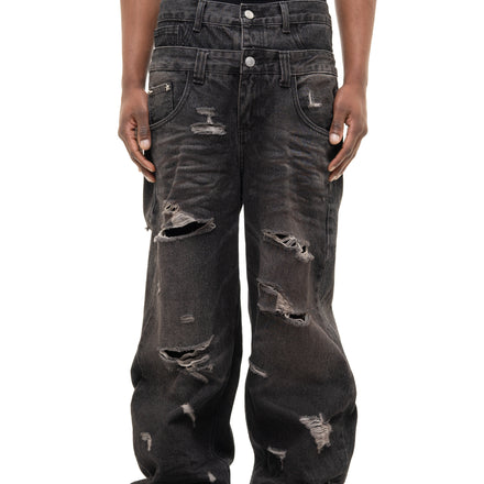 Double Waist Denim (Black)
